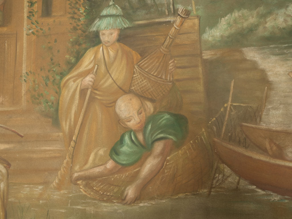 Exotic European Chinoiserie oil painting