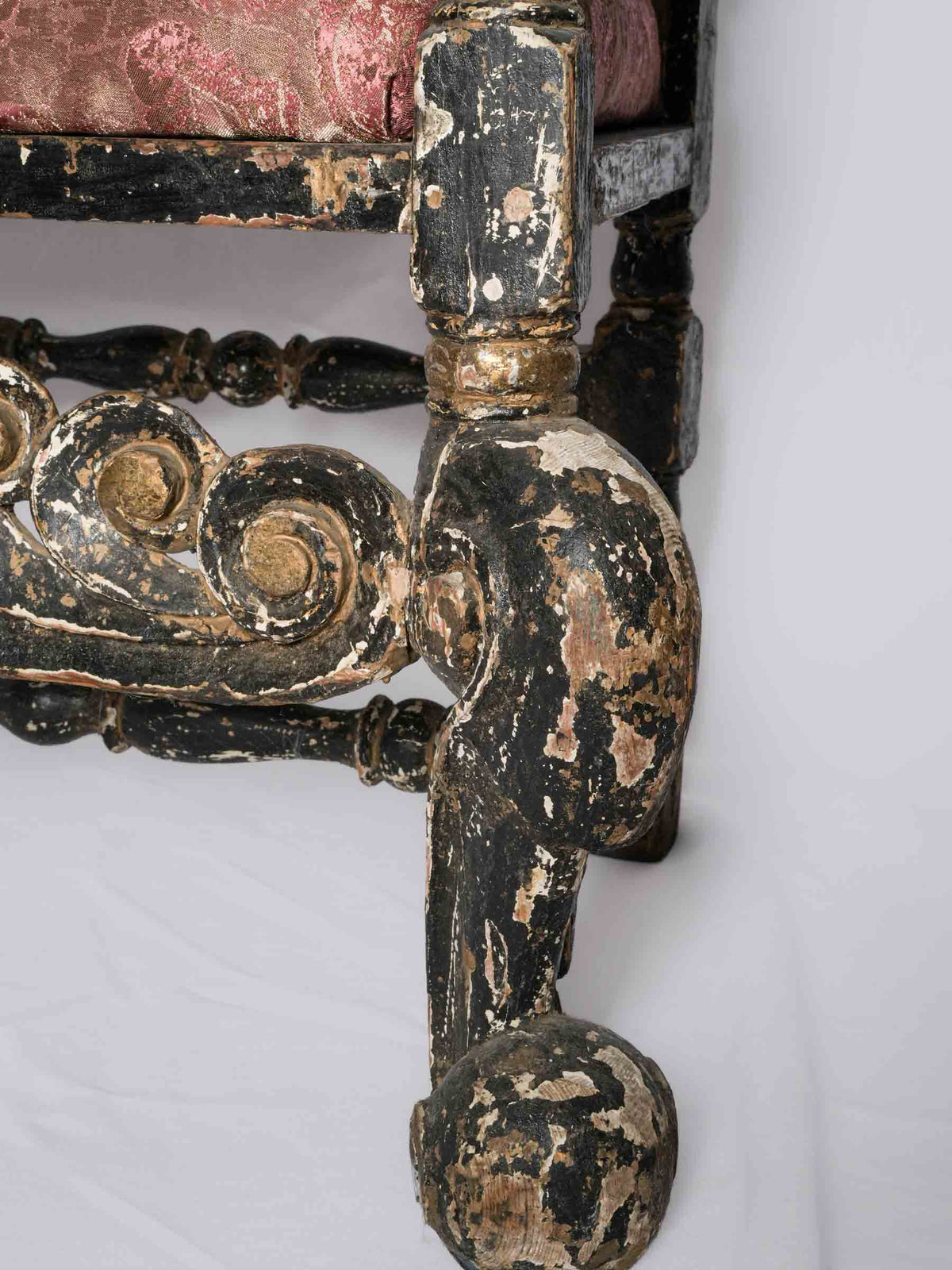 18th-Century Venetian Baroque Armchair with New Rubelli Upholstery - 52¼"