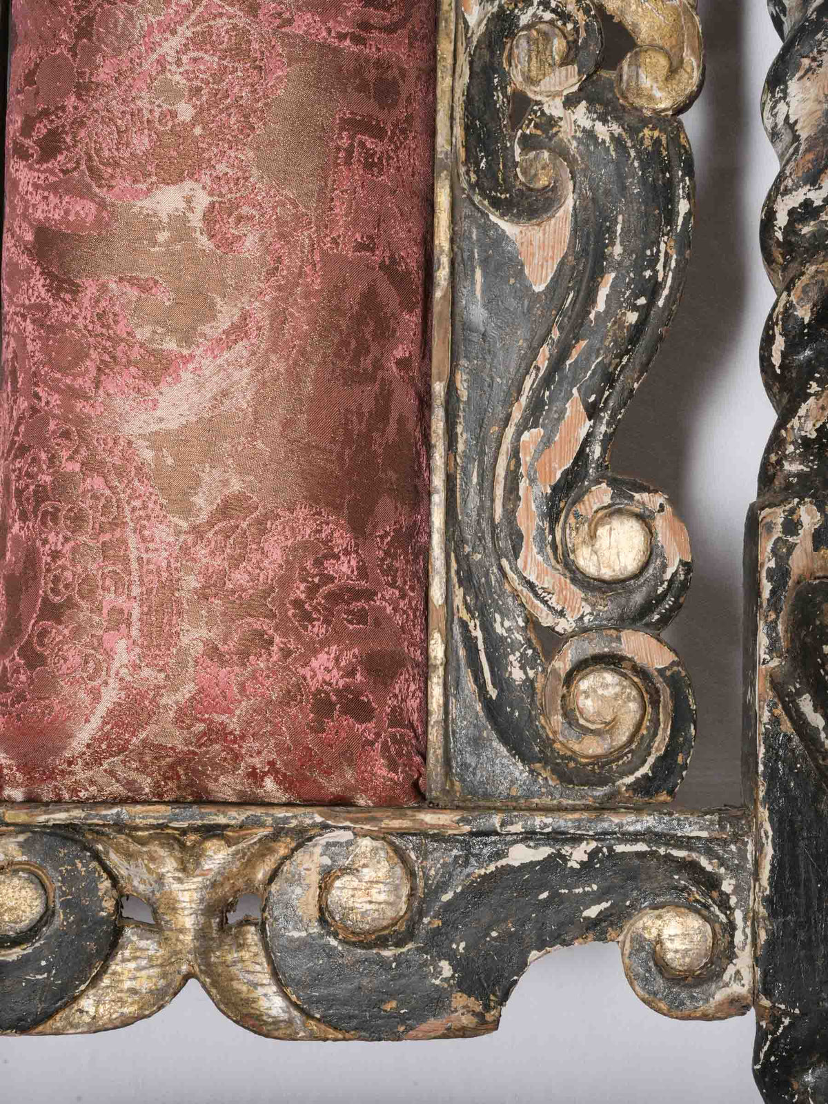 18th-Century Venetian Baroque Armchair with New Rubelli Upholstery - 52¼"