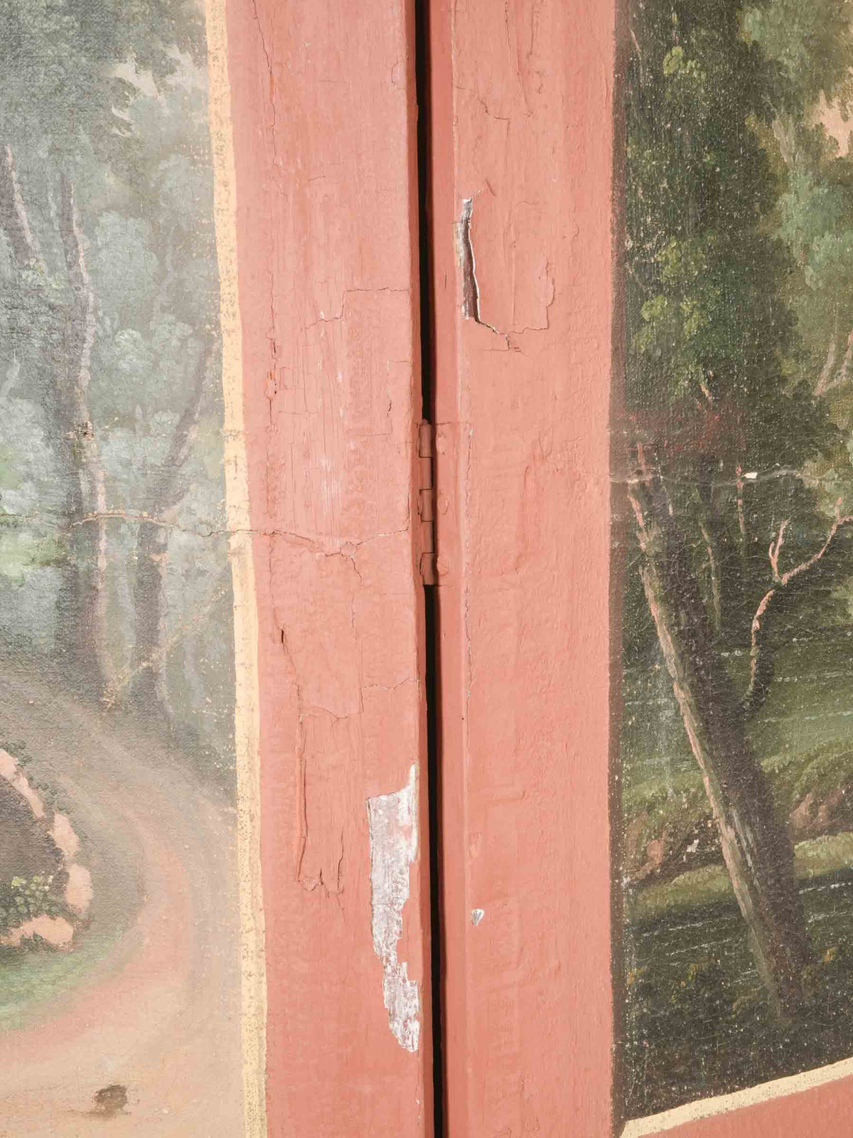 Late 18th-Century French Four-Panel Screen w/ Water-Themed Pastoral Scenes - 77¼" x 102¼"