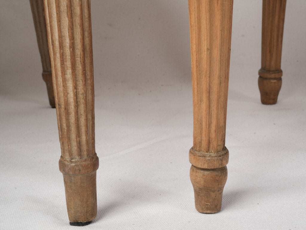 Set of Three Louis XVI Style Open Armchairs w/ Modern Upholstery