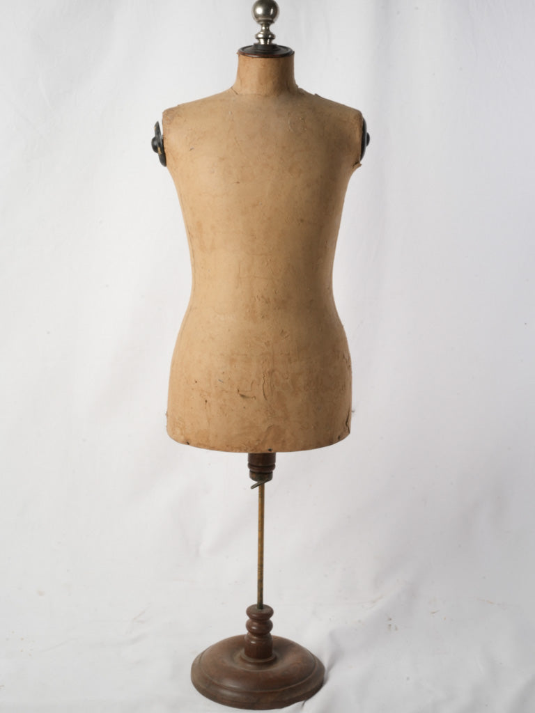 Antique English Adjustable Male Tailor’s Mannequin - 52¼"