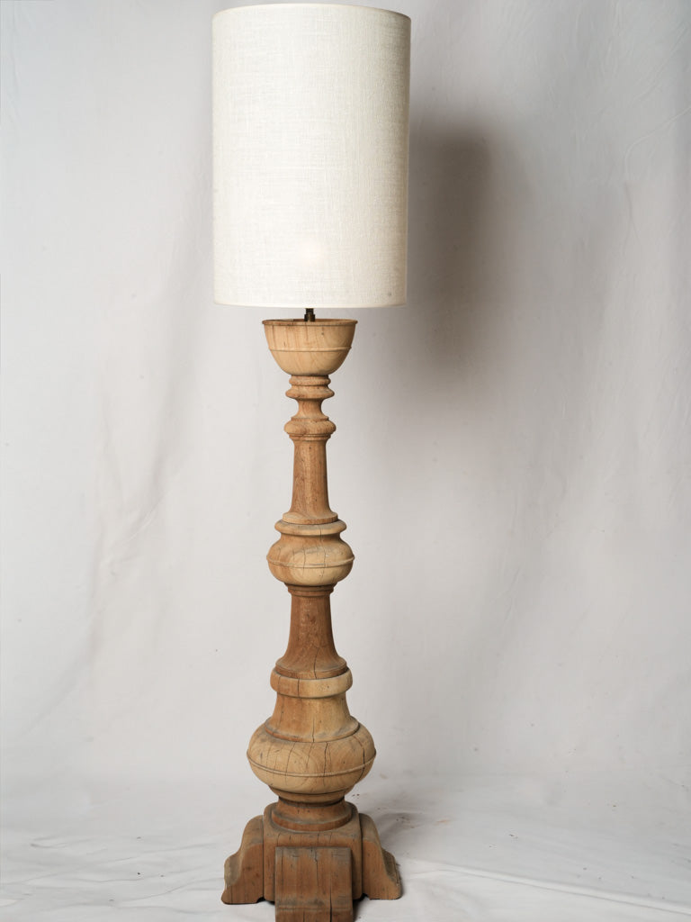 Rustic Turned Wood Baluster Floor Lamp - 64¼"