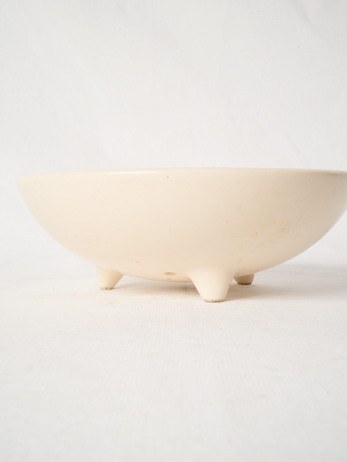 Vintage French Cream-Glazed Earthenware Berry Colander - 8"