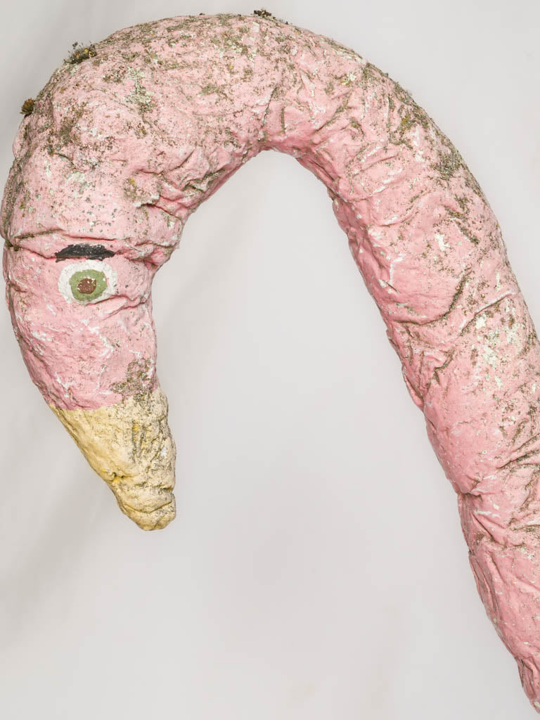 Playful large-scale flamingo statues
