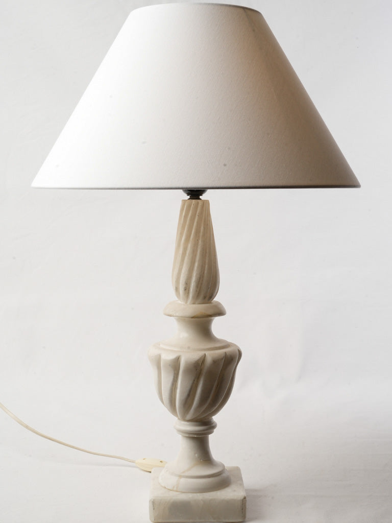 Classic white shade table lamp  