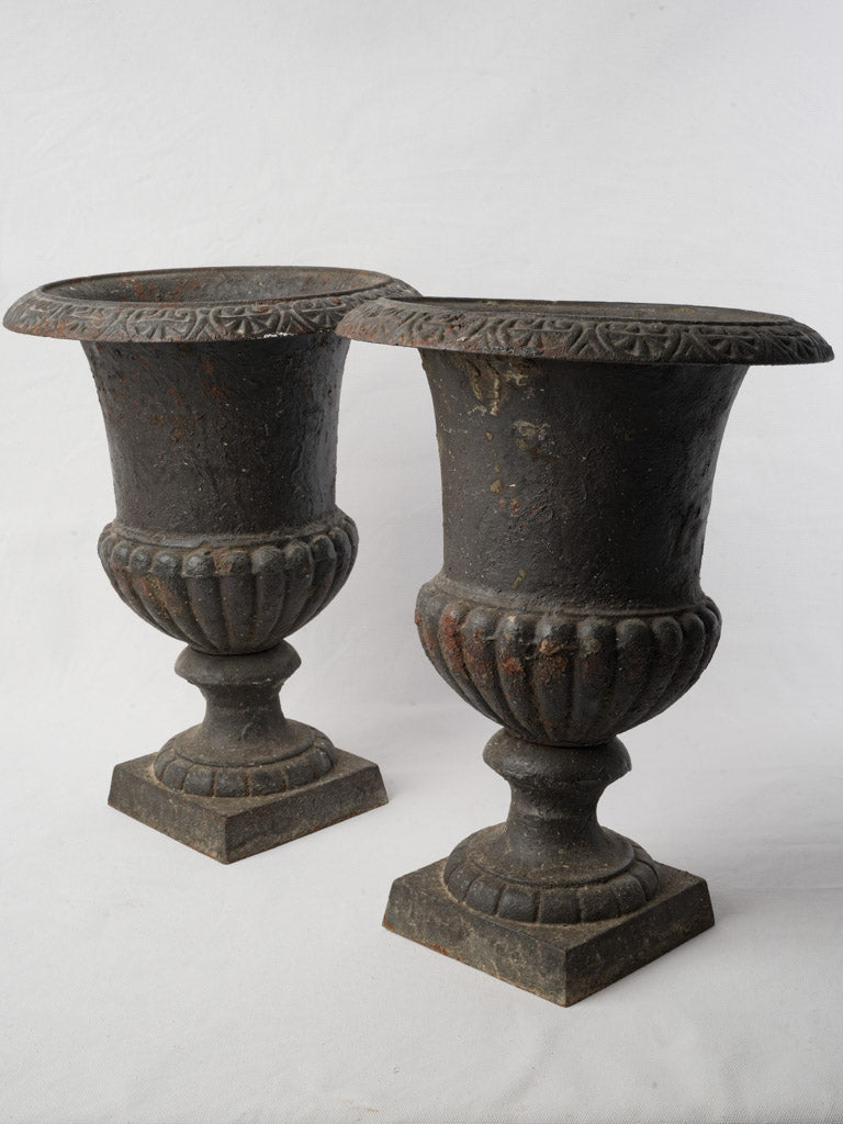 Elegant French garden ornamentation urns
