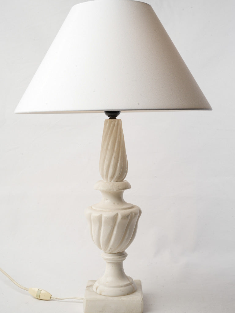 Timeless charming white shade lamp