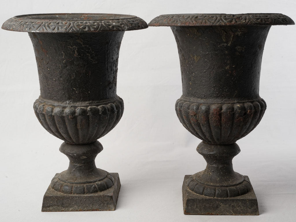 Distinctive textured patina Medici urns