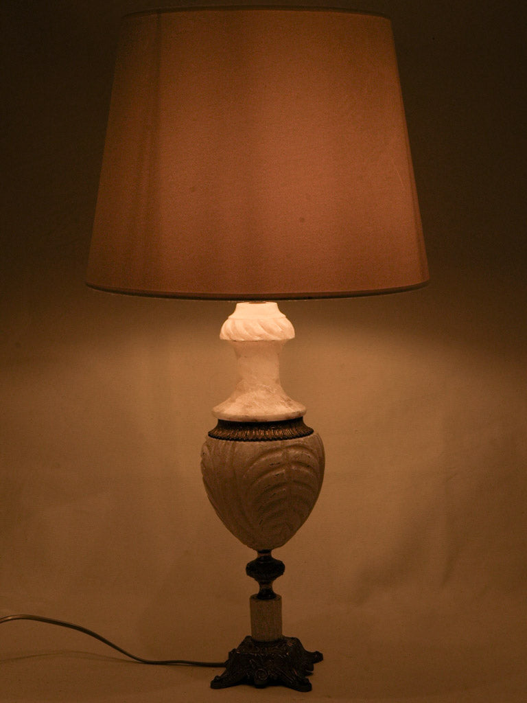 Antique alabaster lamp decor