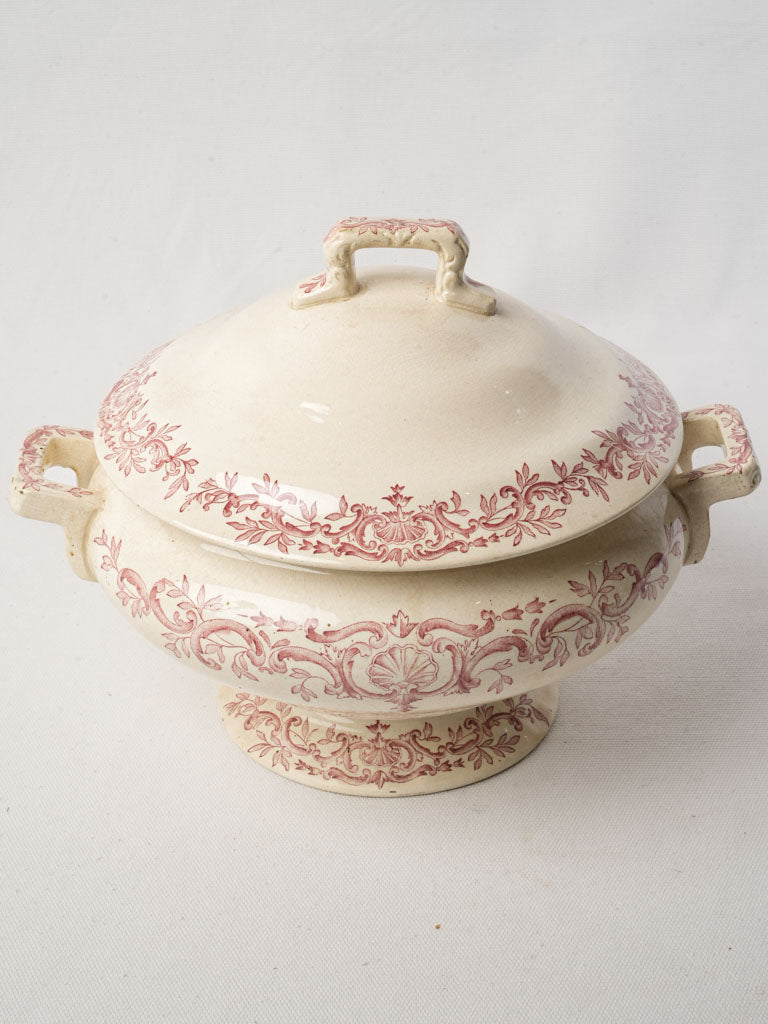 Nostalgic pink motif ironstone item