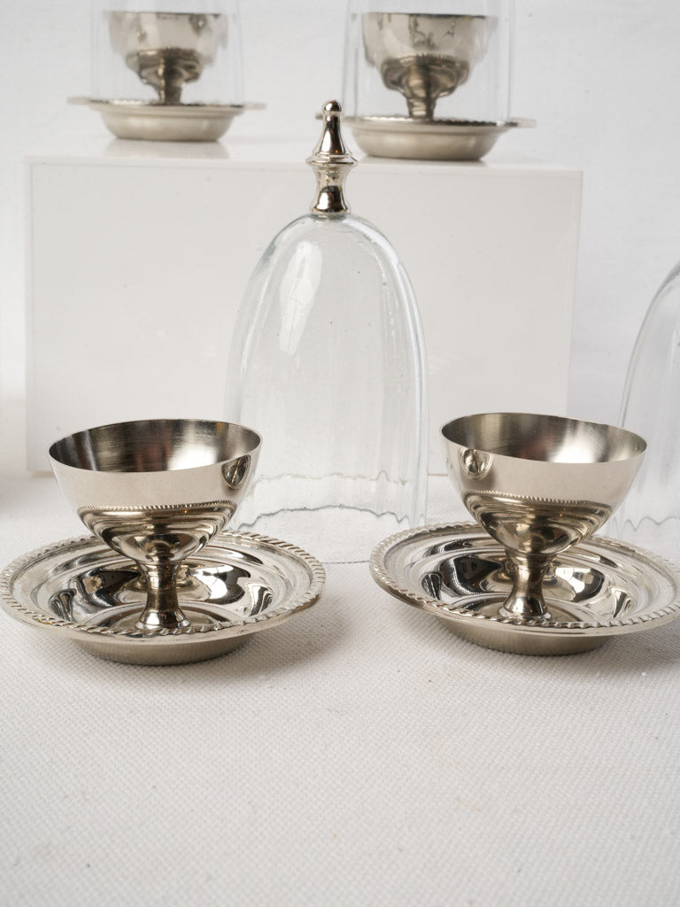 Elegant metal egg cups collection