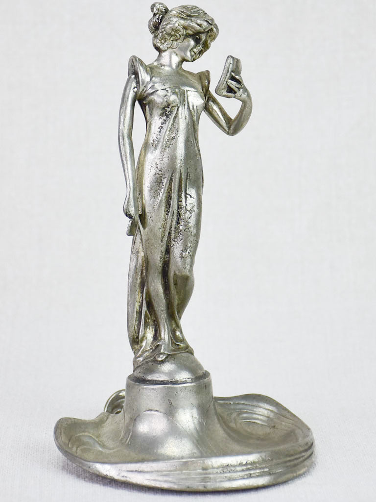 Early twentieth-century WMF brass videpoch - lady 7½"