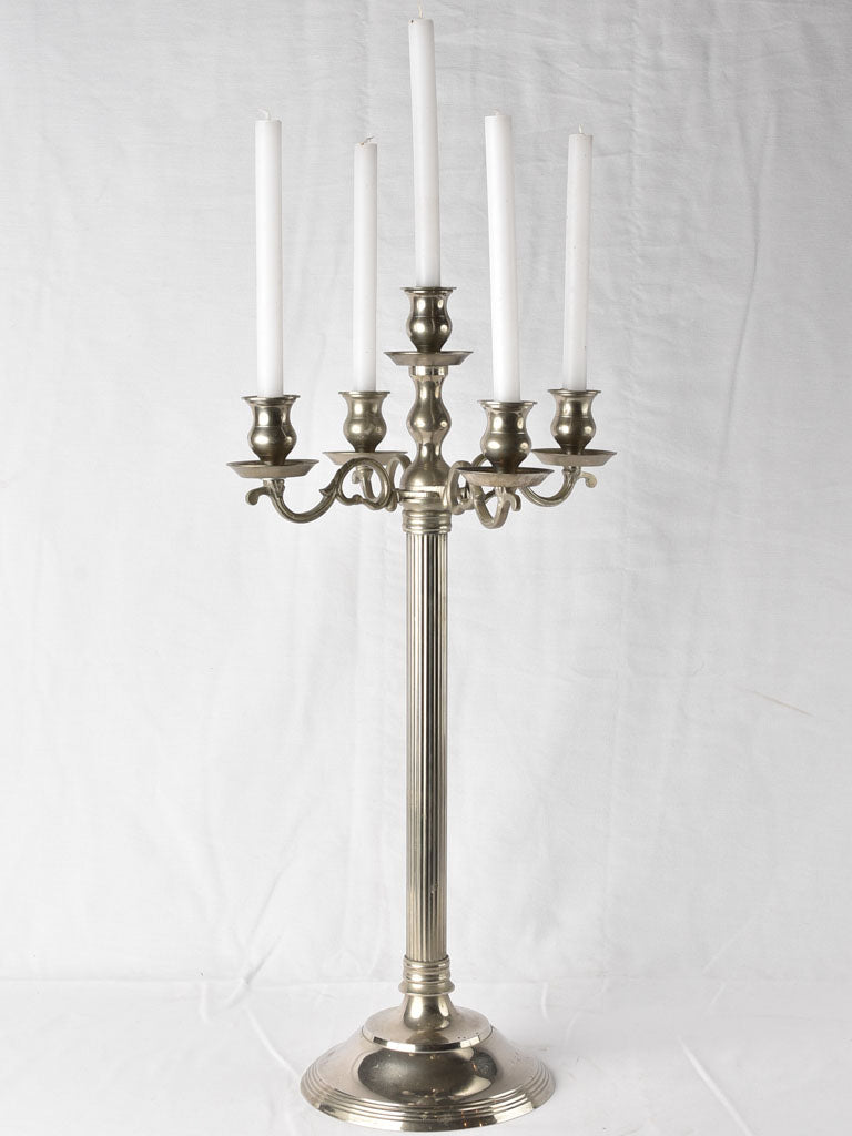 Antique silver French candelabra art deco
