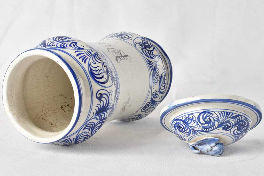 Vintage Empl labeled ceramic apothecary jar
