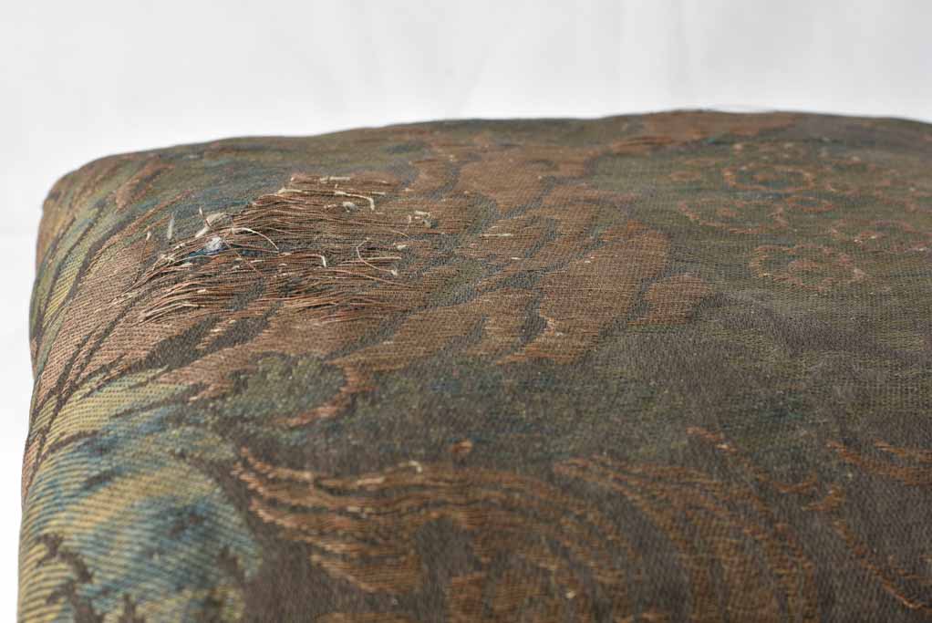 Small antique footrest w/ original upholstery - Louis XVI style 11¾"