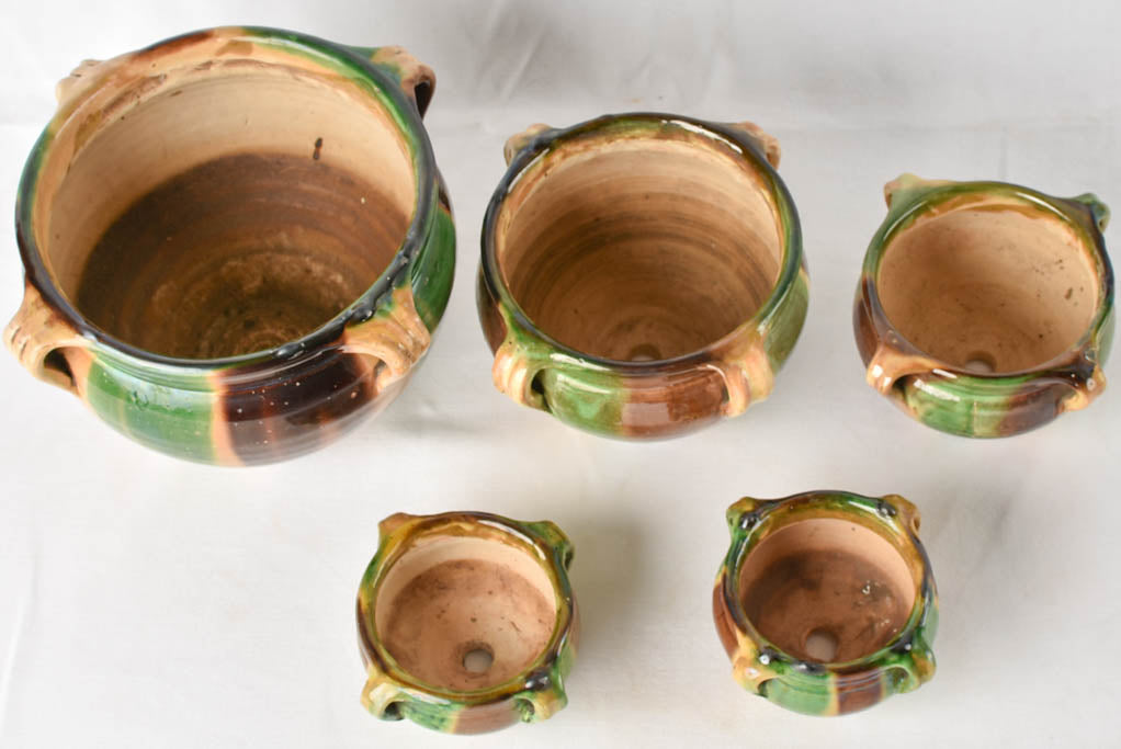 Aged Anduze flower pots