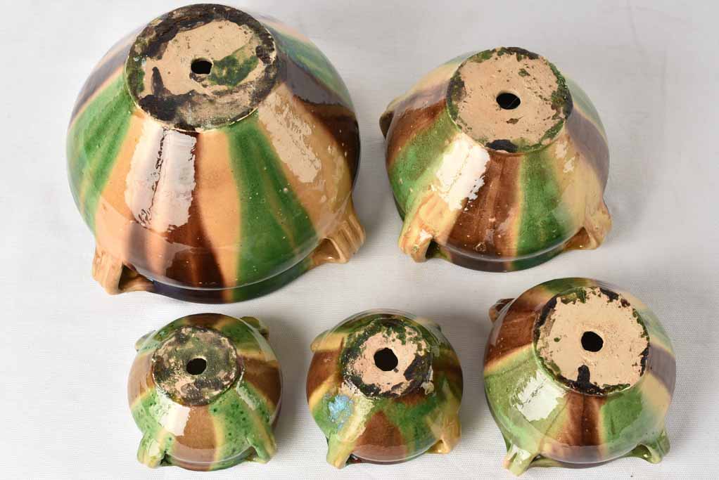 Rare find brown yellow glazed pots