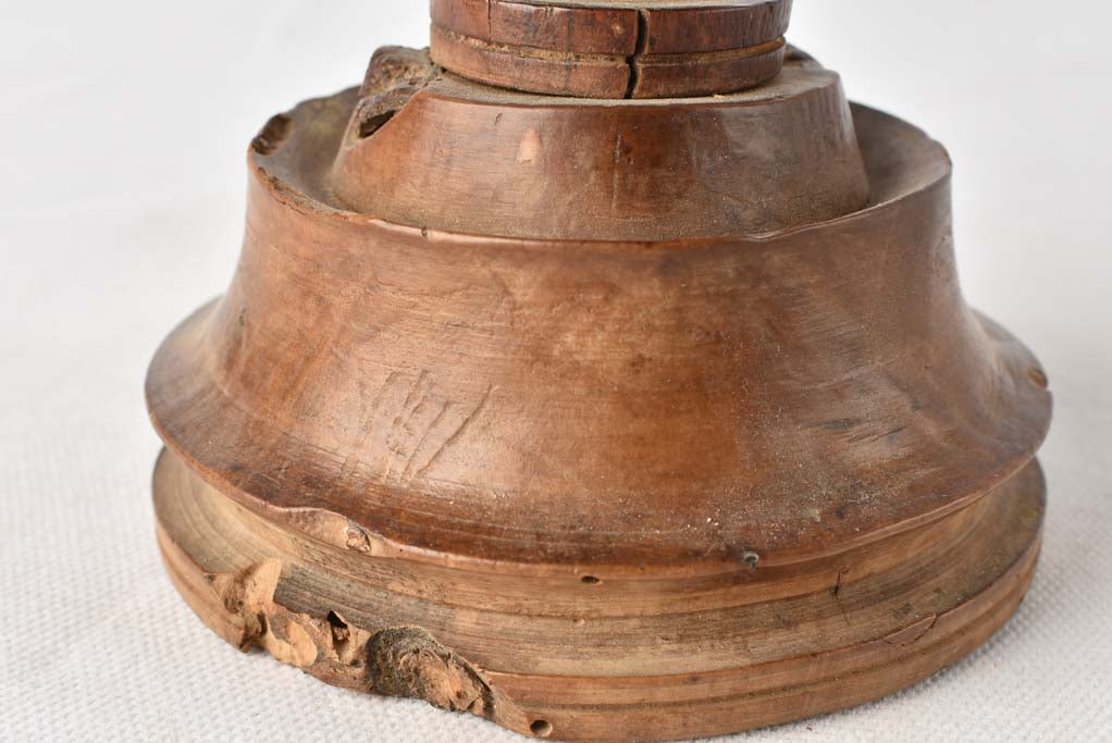 Aged wood Metal Strengthened Candlestick