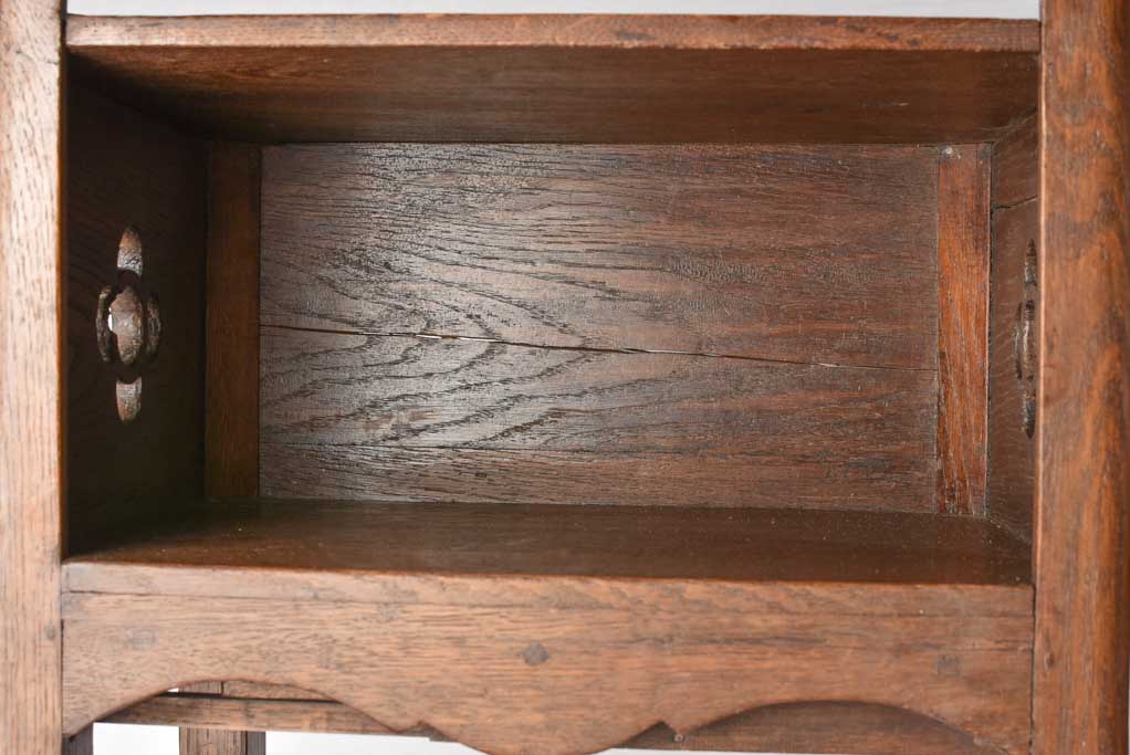 RESERVED DDG Two antique French walnut nightstands