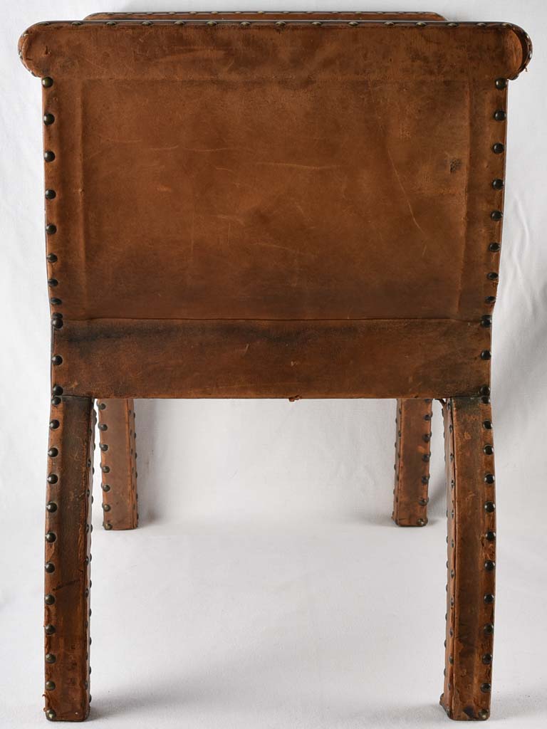 Leather salon stool - 1940s - 27½"
