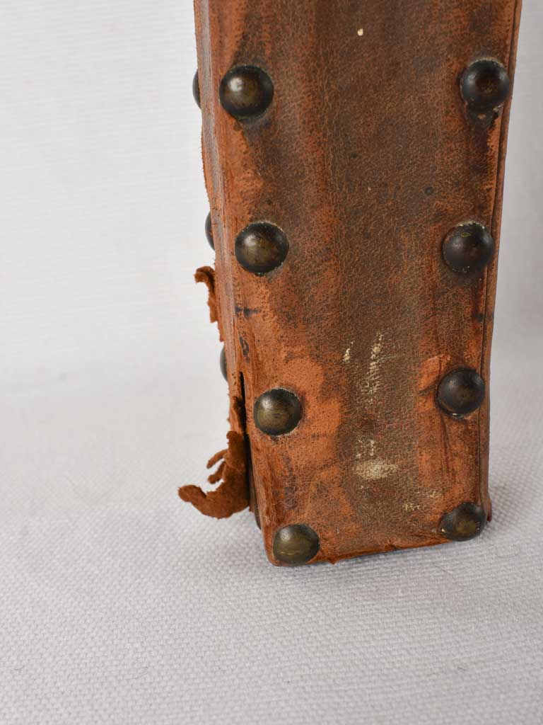 Leather salon stool - 1940s - 27½"