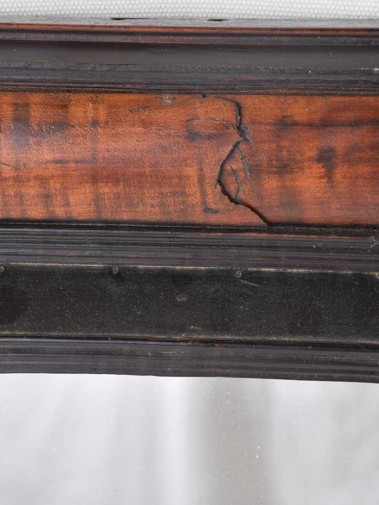 Very small mirror w/ black & brown frame - 17th century Dutch - 17¾" x 15¾"
