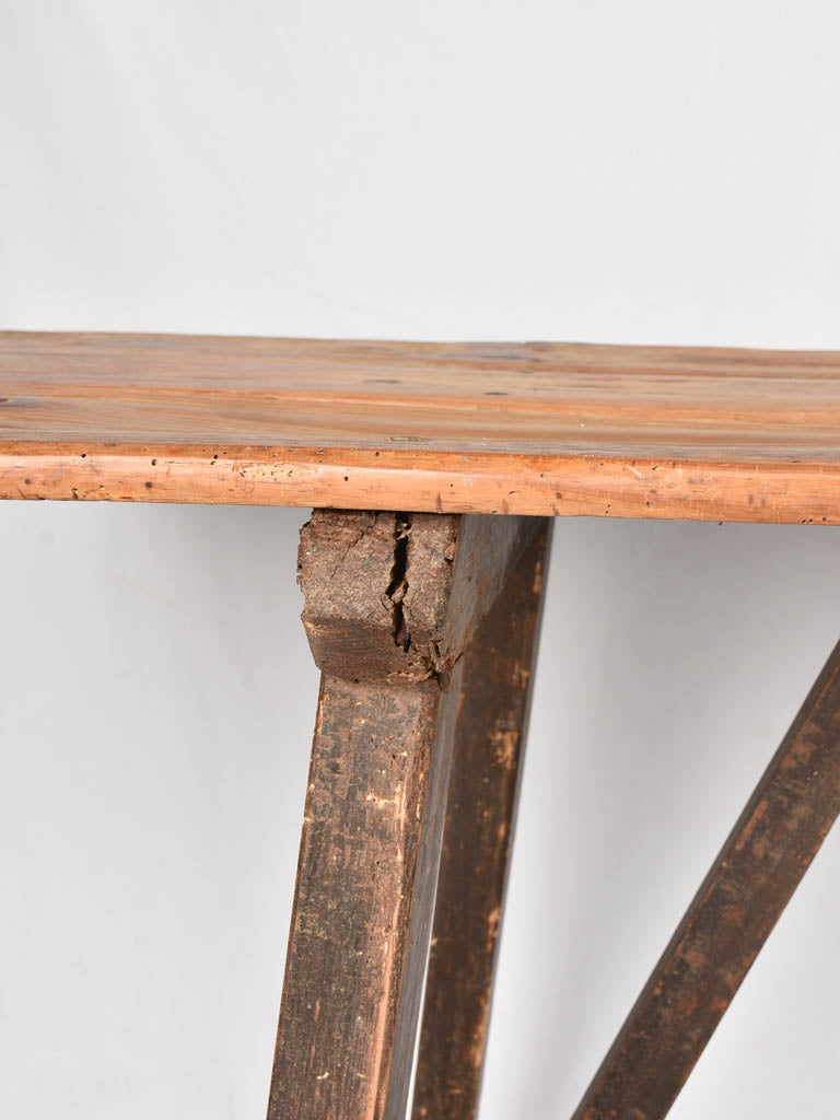 Rustic farm table / console table - 18th century 78¾" x 28¼"