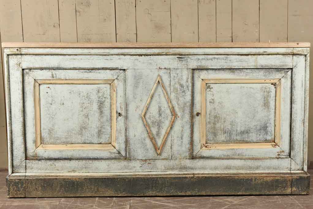 Directoire buffet w/ stone top & blue / beige patina 70¾"