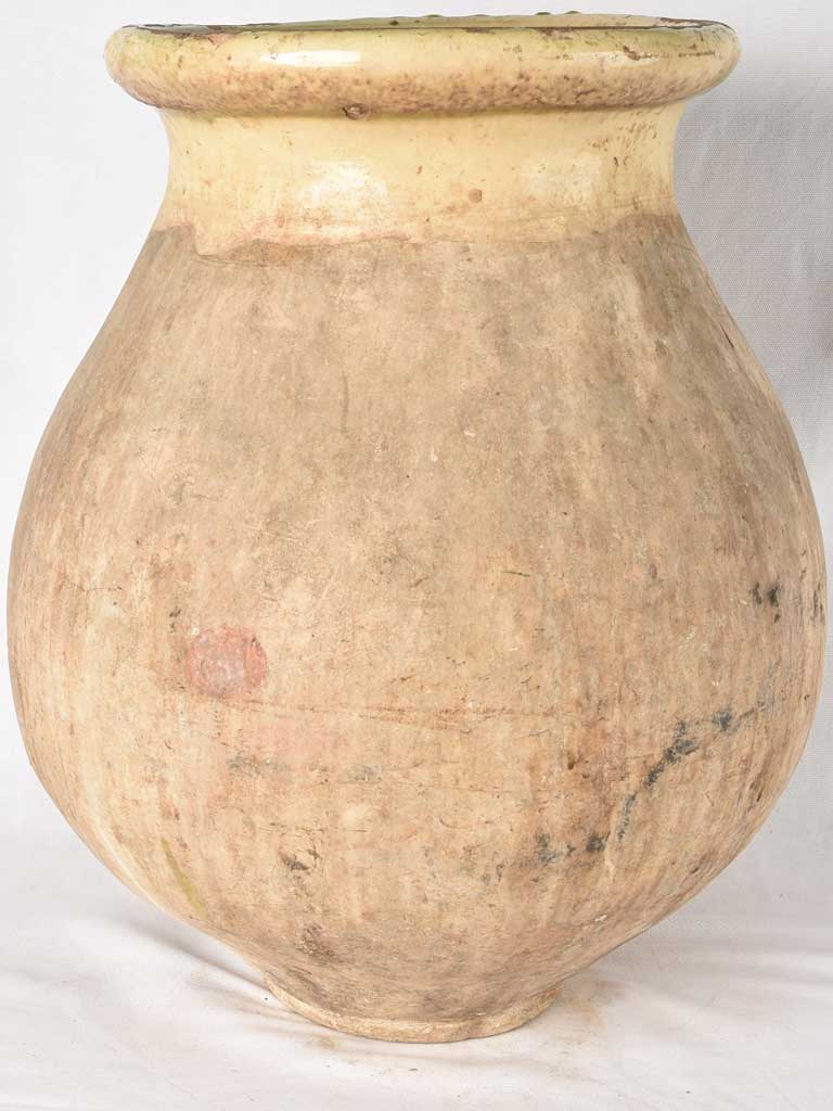19th century Biot jar w/ yellow rim 22¾"