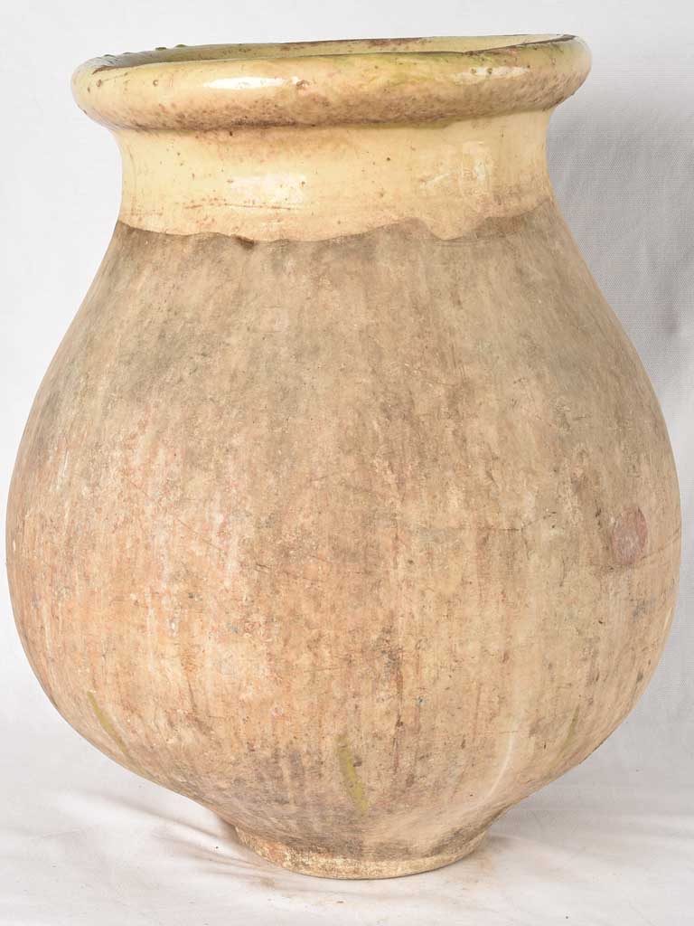 19th century Biot jar w/ yellow rim 22¾"