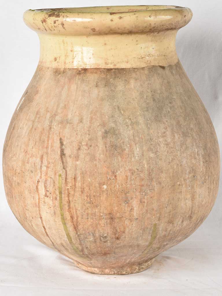 19th century Biot jar w/ yellow rim 22¾"