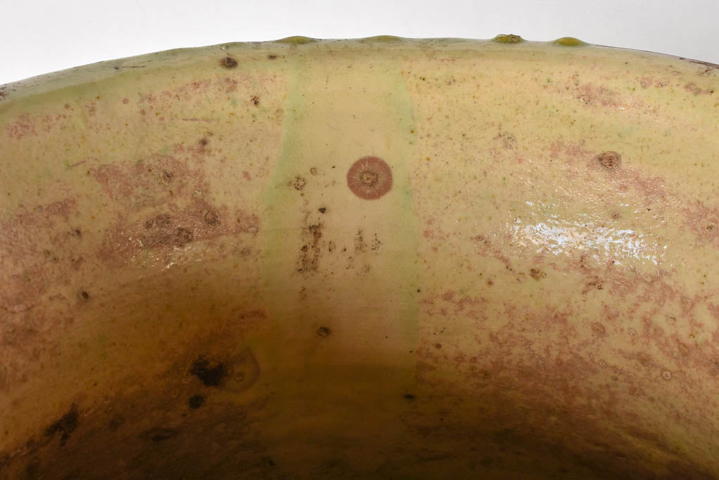 19th century Biot jar w/ yellow rim 22¾"