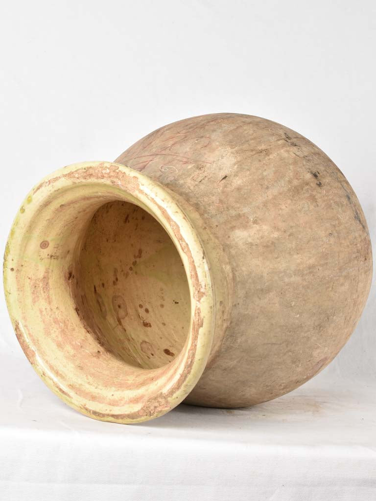 19th century Biot jar w/ yellow rim 22¾"