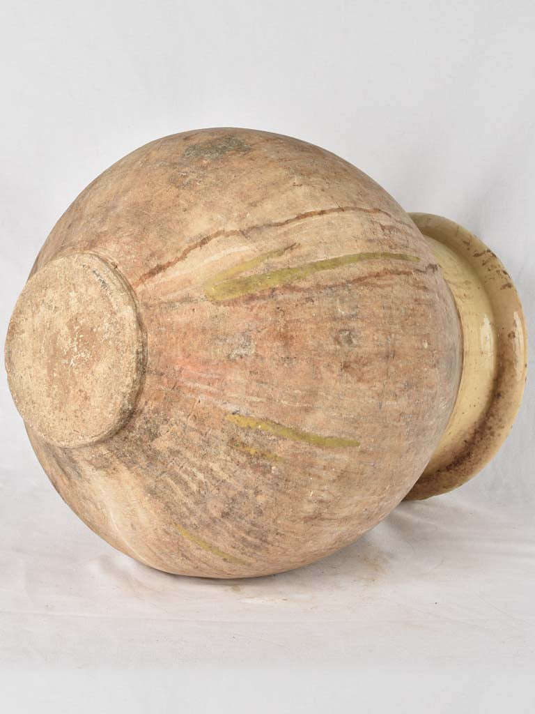 19th century Biot jar w/ yellow rim 22¾"