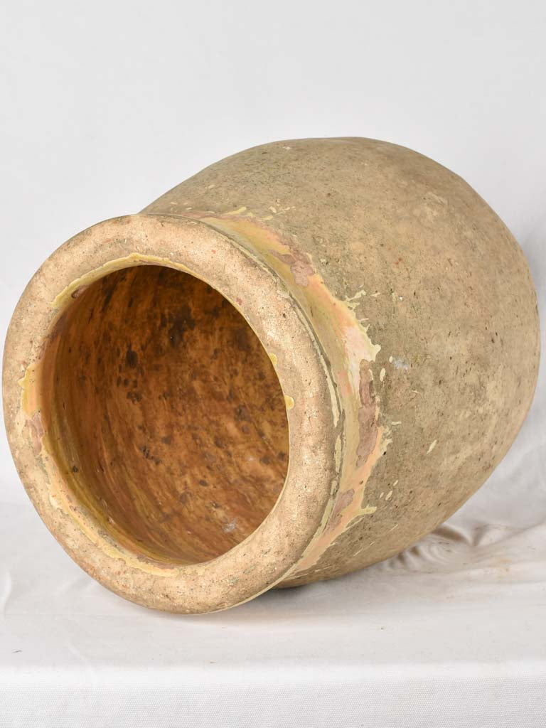 Tall 18th century biot jar w/ blush glaze 24½"