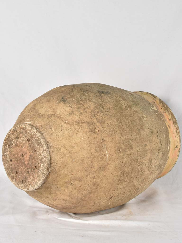 Tall 18th century biot jar w/ blush glaze 24½"