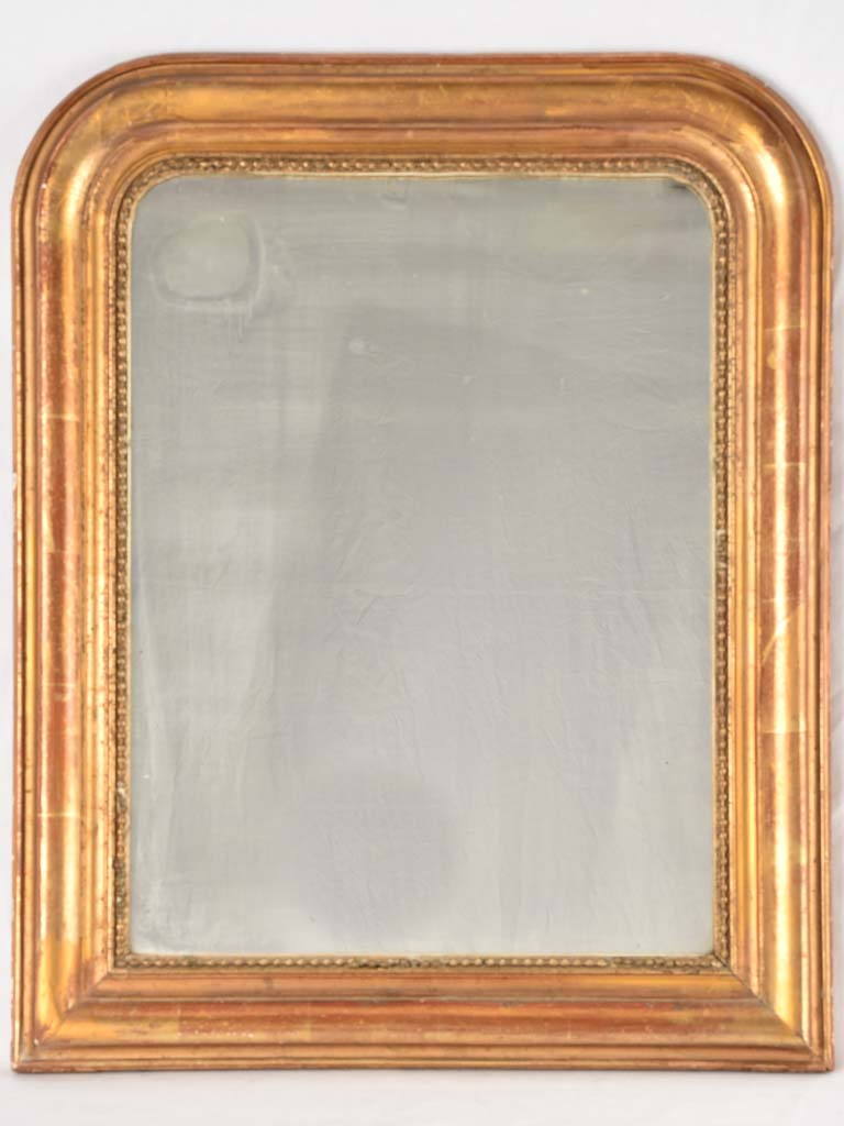 Small gold LP w/ gilding & beads 25¼" x 19¾"
