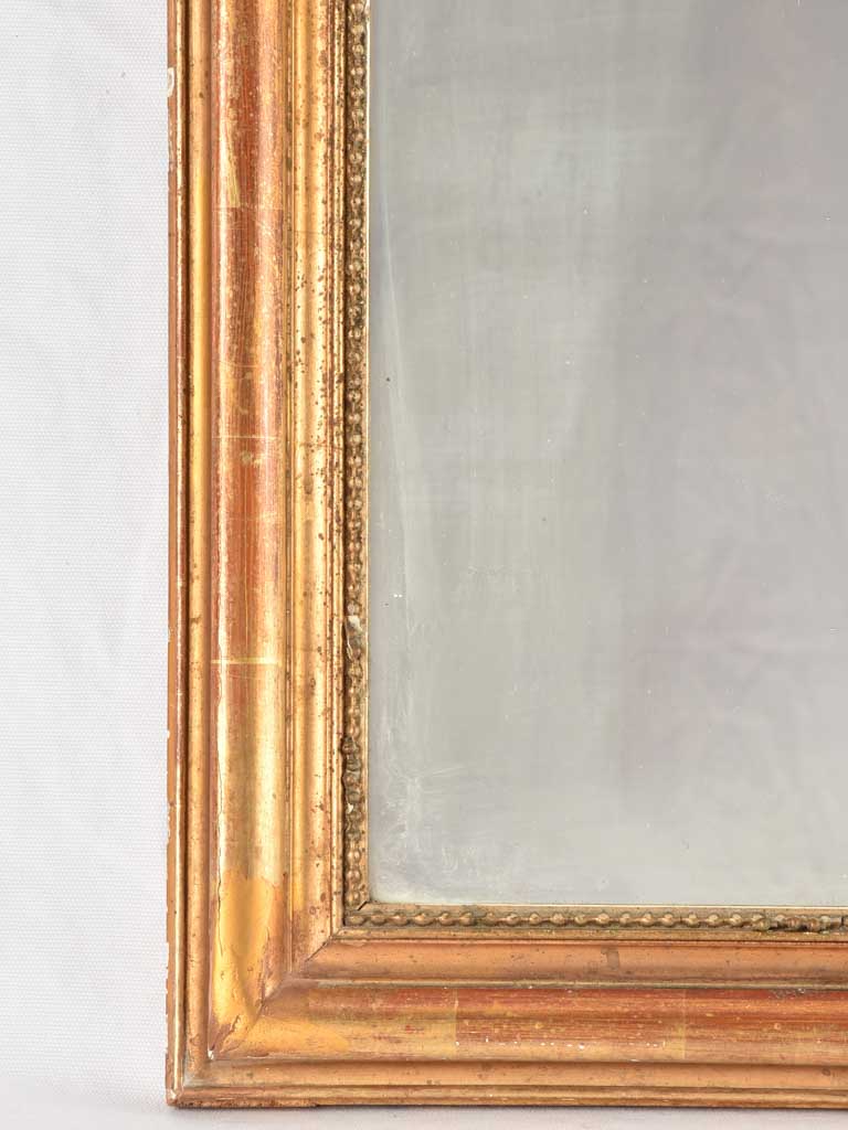 Small gold LP w/ gilding & beads 25¼" x 19¾"