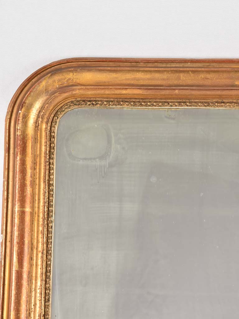 Small gold LP w/ gilding & beads 25¼" x 19¾"