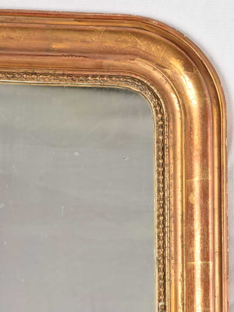 Small gold LP w/ gilding & beads 25¼" x 19¾"