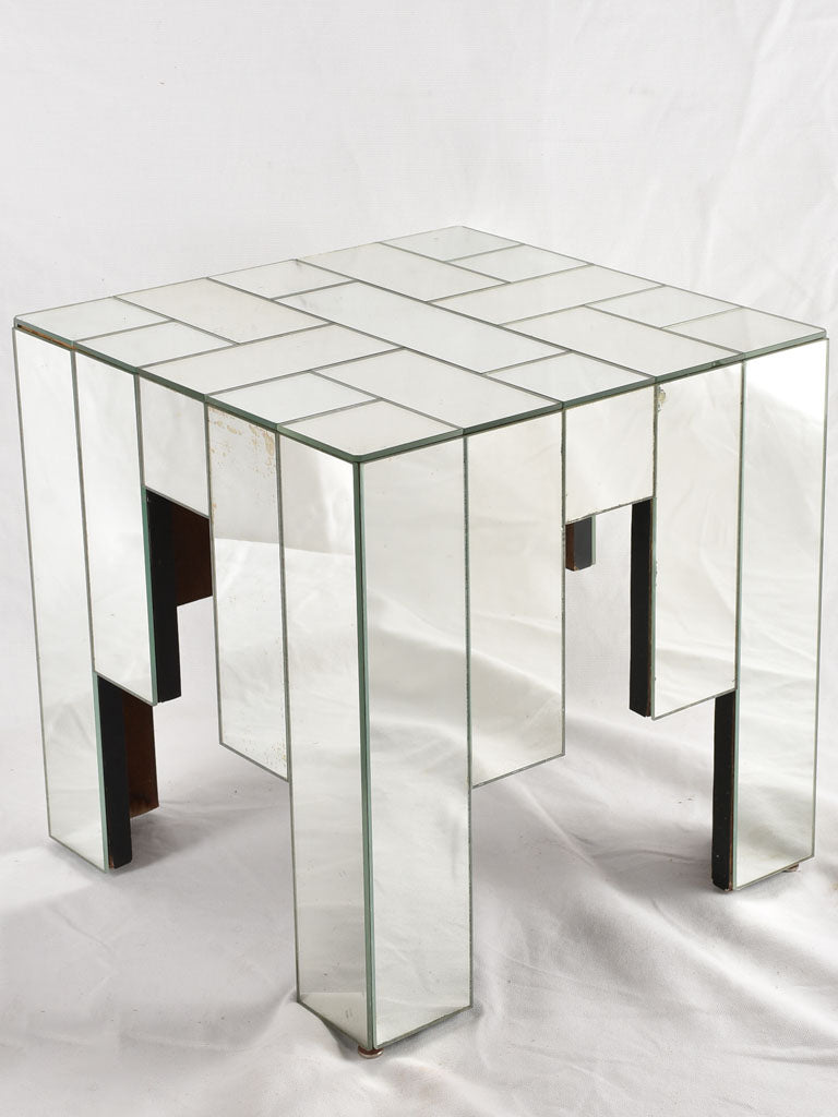Square mirrored side table - 1950s - 16¼"