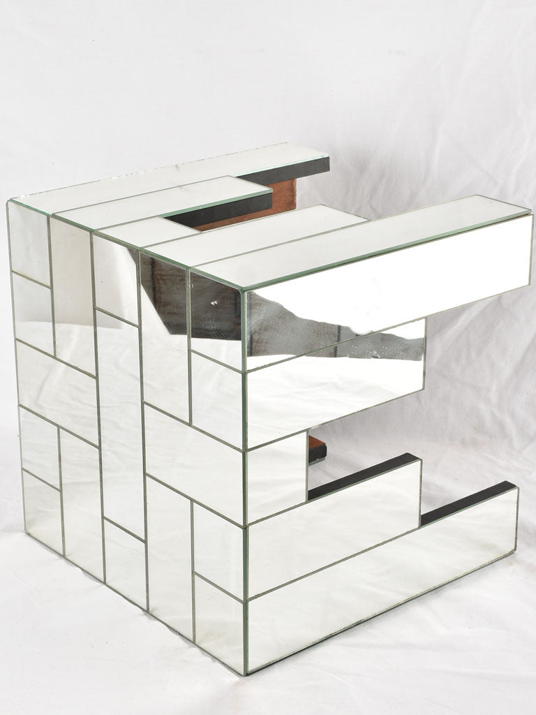 Square mirrored side table - 1950s - 16¼"