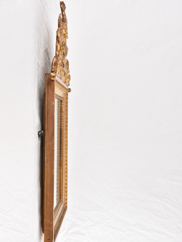 Luxury antiqued gilt Louis XVI mirror