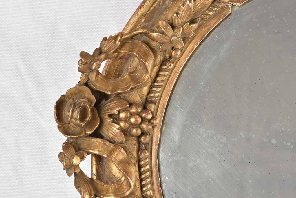 Authentic Louis XVI mirror with roses
