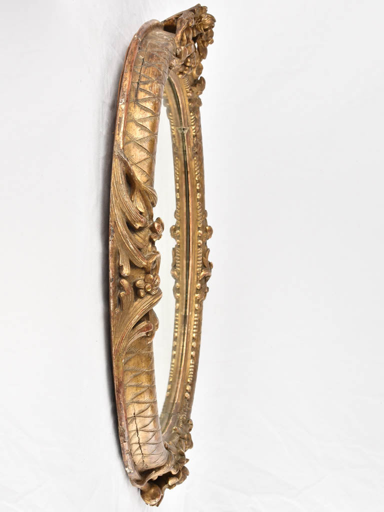 Rustic Louis XVI oval mirror replacement