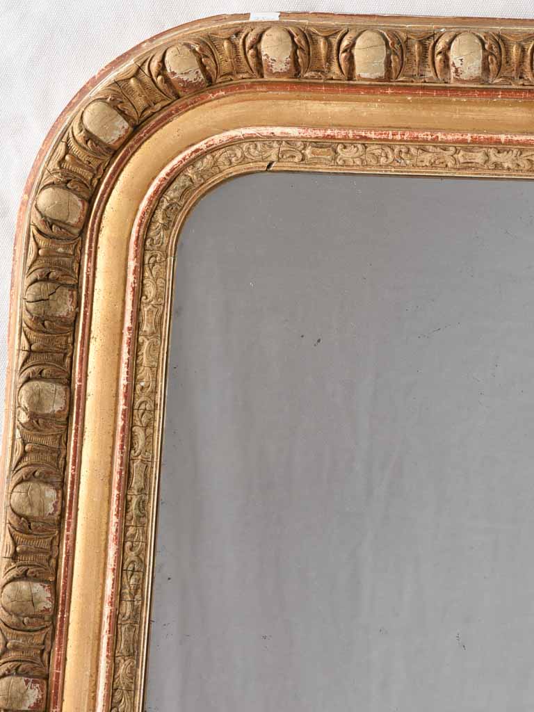 Very large Louis Philippe mirror w/ beading 47¾" x 38¼"