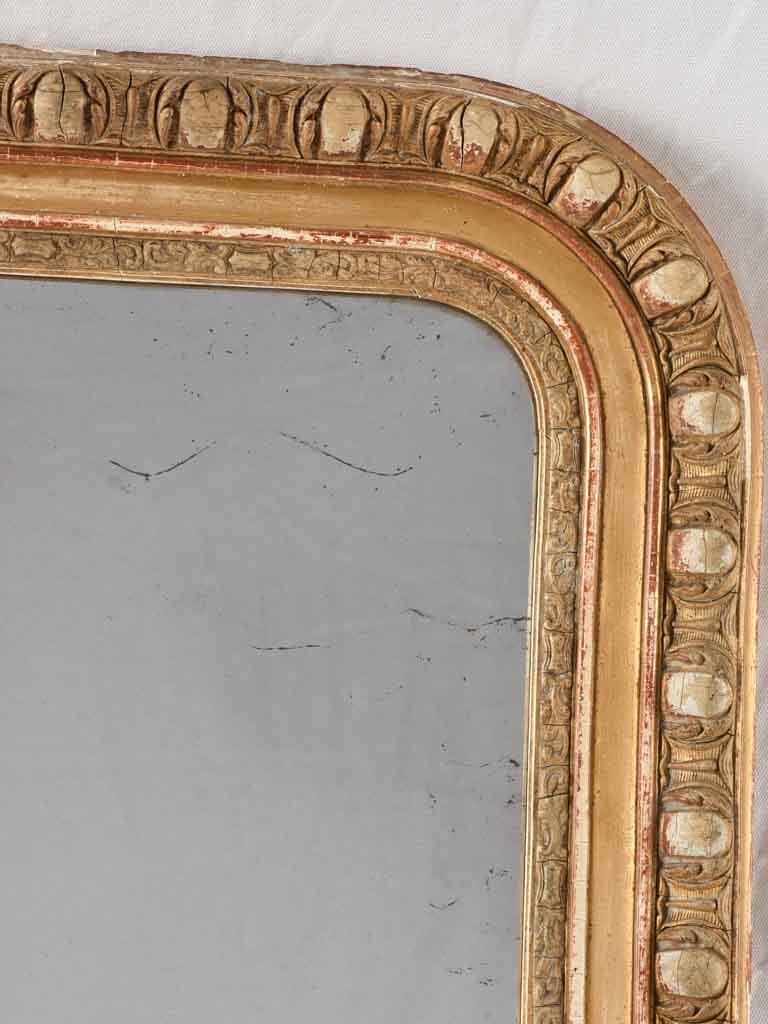 Very large Louis Philippe mirror w/ beading 47¾" x 38¼"