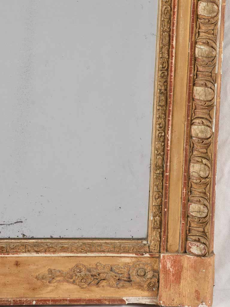 Very large Louis Philippe mirror w/ beading 47¾" x 38¼"