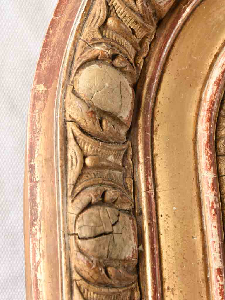 Very large Louis Philippe mirror w/ beading 47¾" x 38¼"